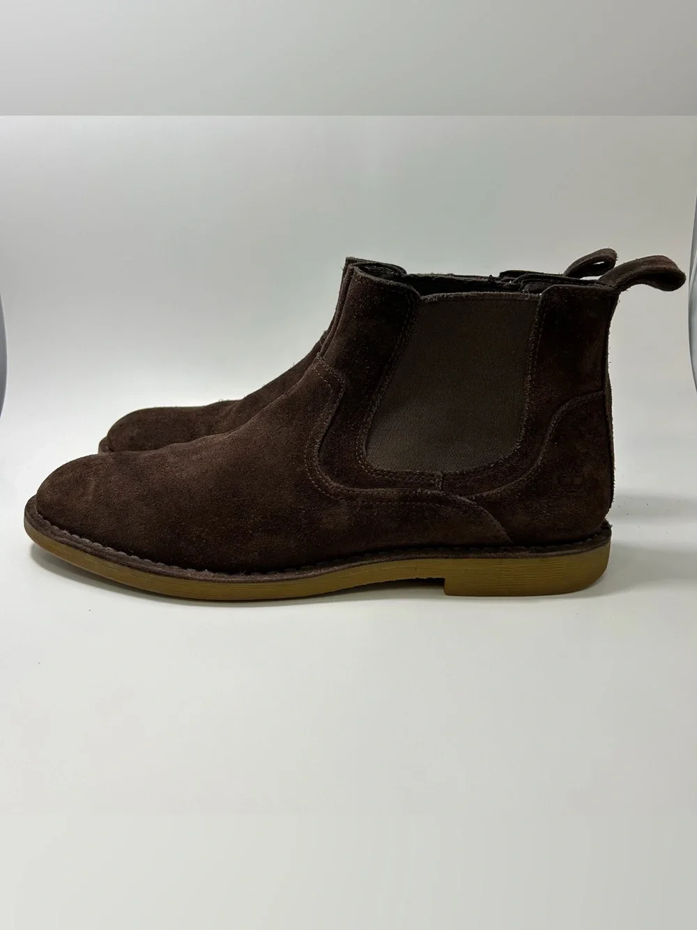Timberland Earthkeepers Brasstown Chelsea Boots Men’s 9 Brown Suede Pull On EUC